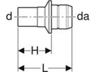 PushFit Verteiler-Steckübergang Mapress