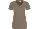 Damen-V-Shirt Performance Gr. XL, nougat - 50% Baumwolle, 50% Polyester