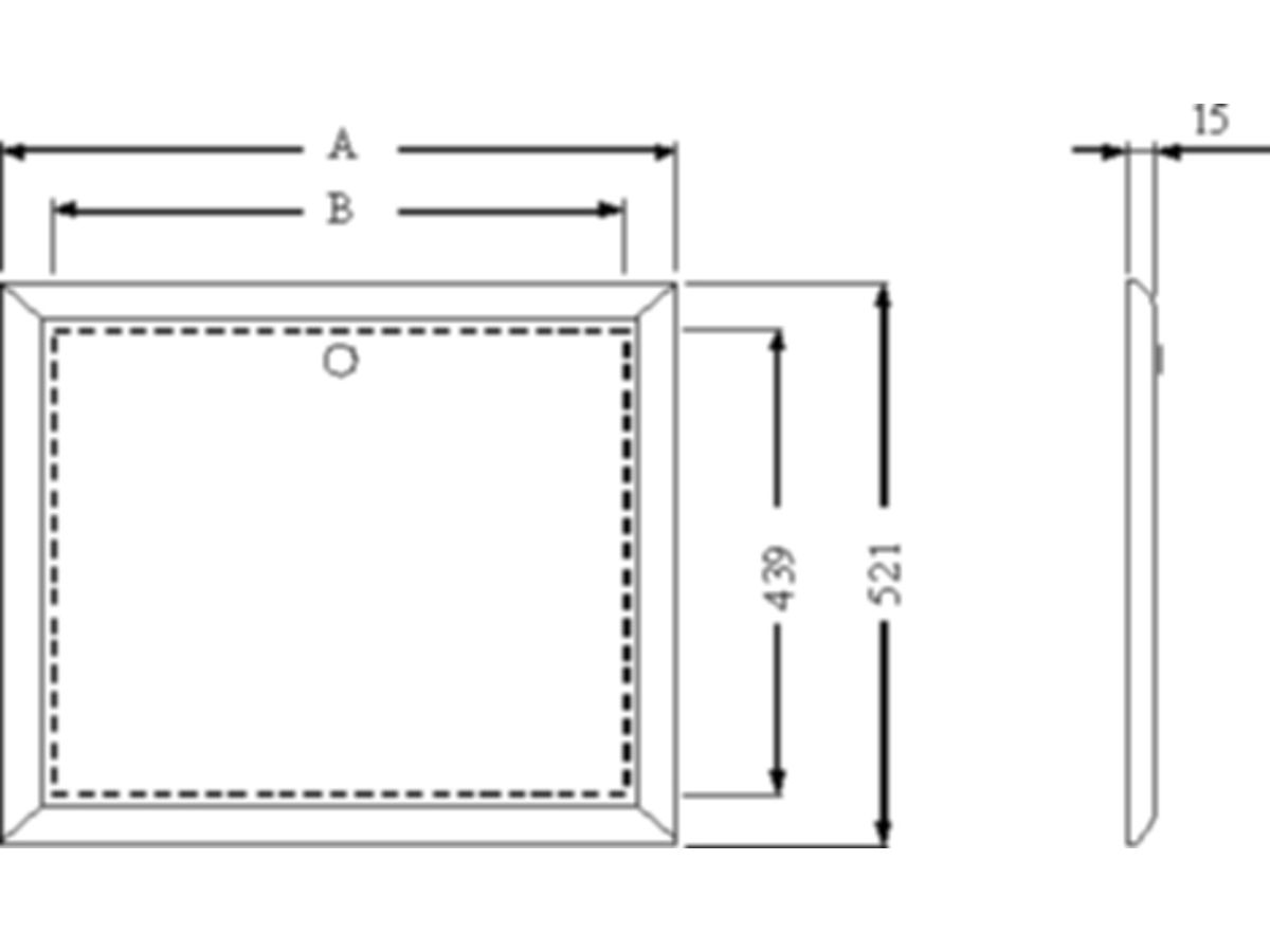 Frontrahmen und Türe Typ B - 03 BKK - RAL 9016, Design