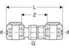 Geberit Verschraubungen - FlowFit G 1/2 Zoll / d Ø 16 mm