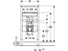 Geberit-Duofix - Element für Waschtisch - 82-98 cm