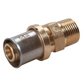 Press-Kupplung 1/2"x16mm mit Aussengew. - für BDH-Rohr