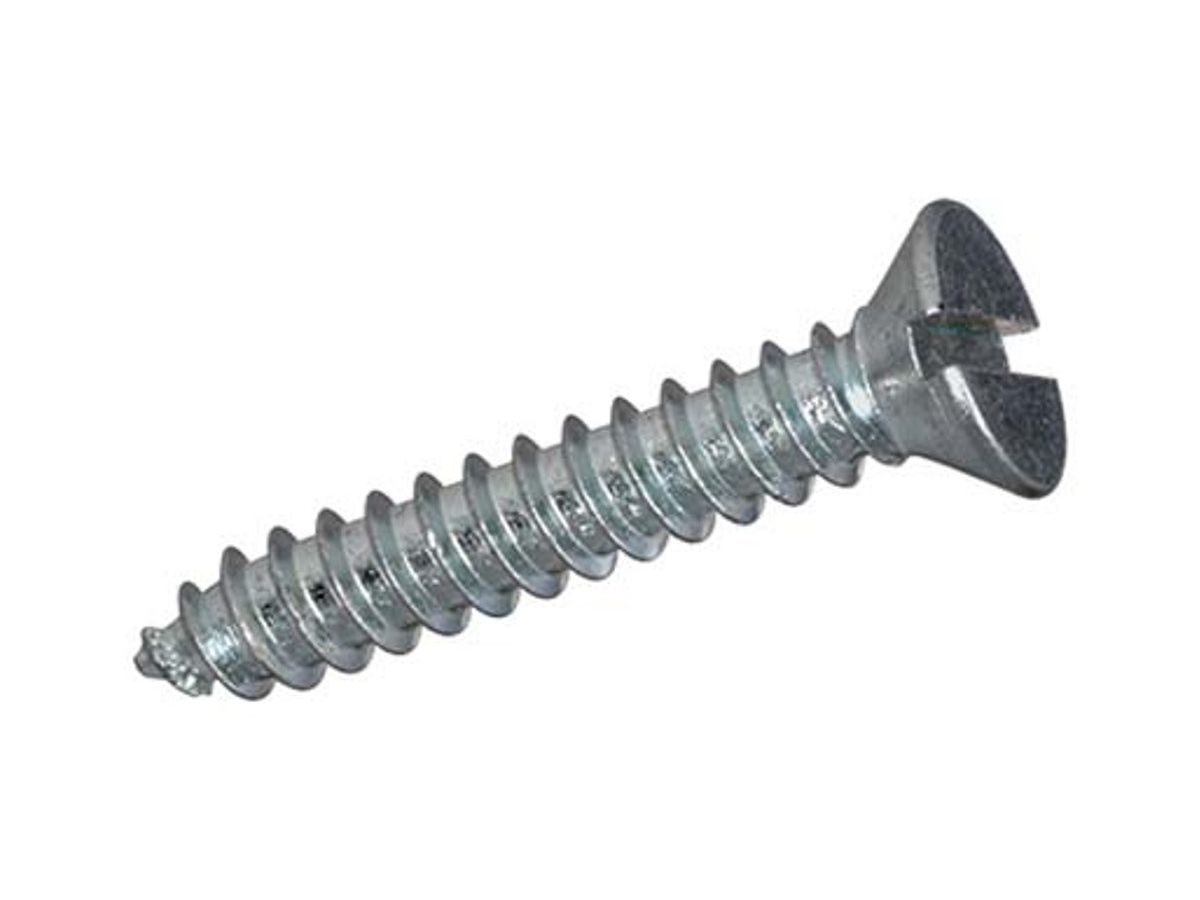 Senk-Blechschrauben m. Schlitz u. Spitze - Form C Stahl einsatzgehärtet verzinkt