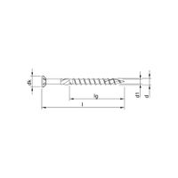 Terrassenbelagschraube TOPIX Plus SK - Inox A4, mit Schaft