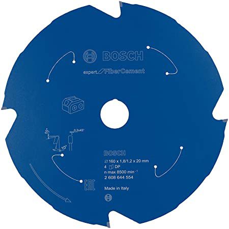 Kreissägeblatt EX FC H 160x20mm 4Z - Fibre Cement,1.8/1.2 mm Bosch f.Akkusäge