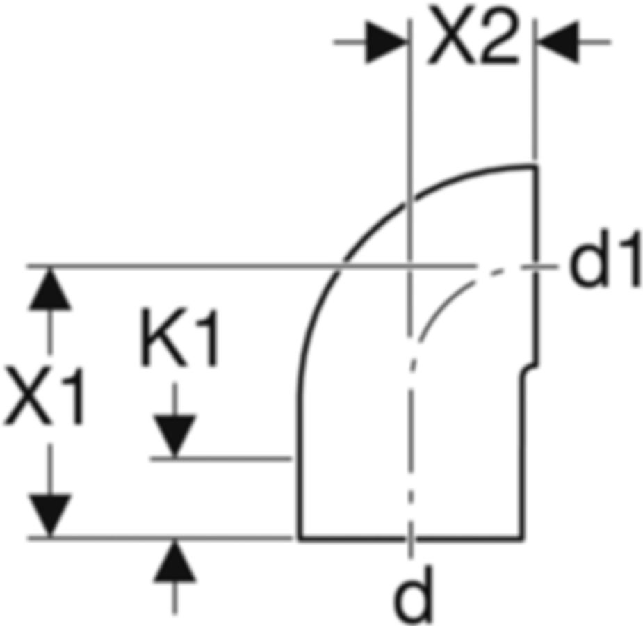 Geberit PE Anschlusswinkel 90°