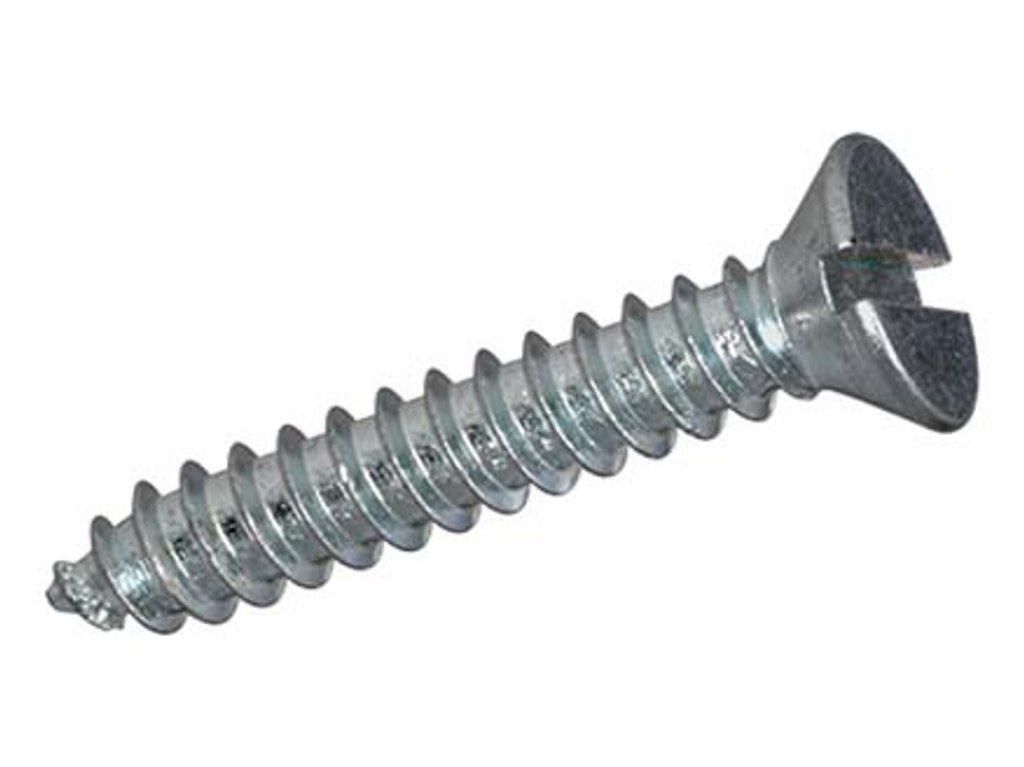 Senk-Blechschrauben m. Schlitz u. Spitze - Form C Stahl einsatzgehärtet verzinkt