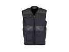 Arbeitsweste schwarz - 65% Poly. 35% Baumw. V-Ausschnitt