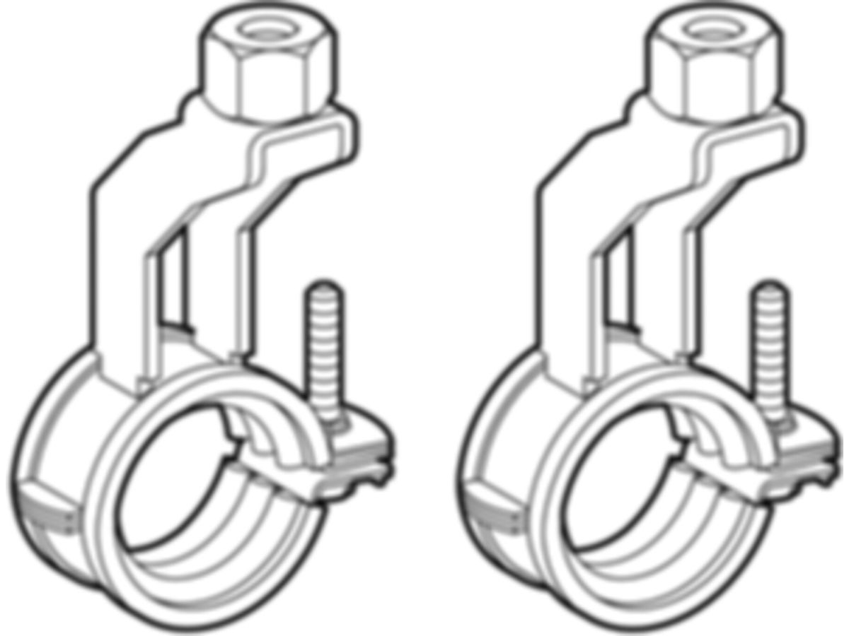 PushFit Befestigungs-Set Verteiler - gekröpft M10