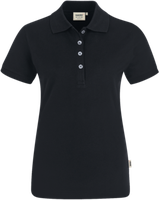 Damen-Poloshirt Stretch Gr. 2XL, schwarz - 94% Baumwolle, 6% Elasthan, 190 g/m²