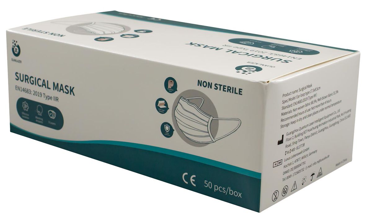Hygienemaske 3-lagig EN14683 Typ IIR - Box à 50 Stk.
