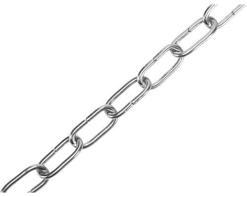 Ringkette St. vernickelt 2x12x5.5 mm - Rolle à 50m