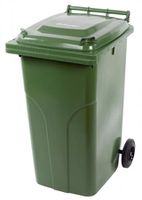 Abfallbehälter 240 l grün - b58cm, h108cm, nutzlast 112kg