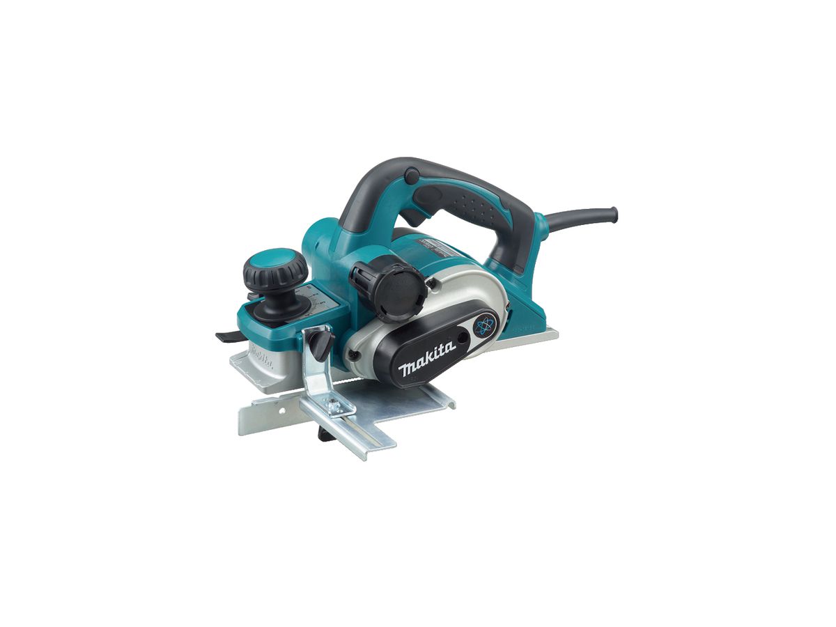 Einhand-Falzhobel MAKITA 82 mm,1050W - 12000 U/min, mit Koffer,Falzt: 0-25mm