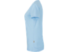 Damen-V-Shirt Performance Gr. S, eisblau - 50% Baumwolle, 50% Polyester, 160 g/m²