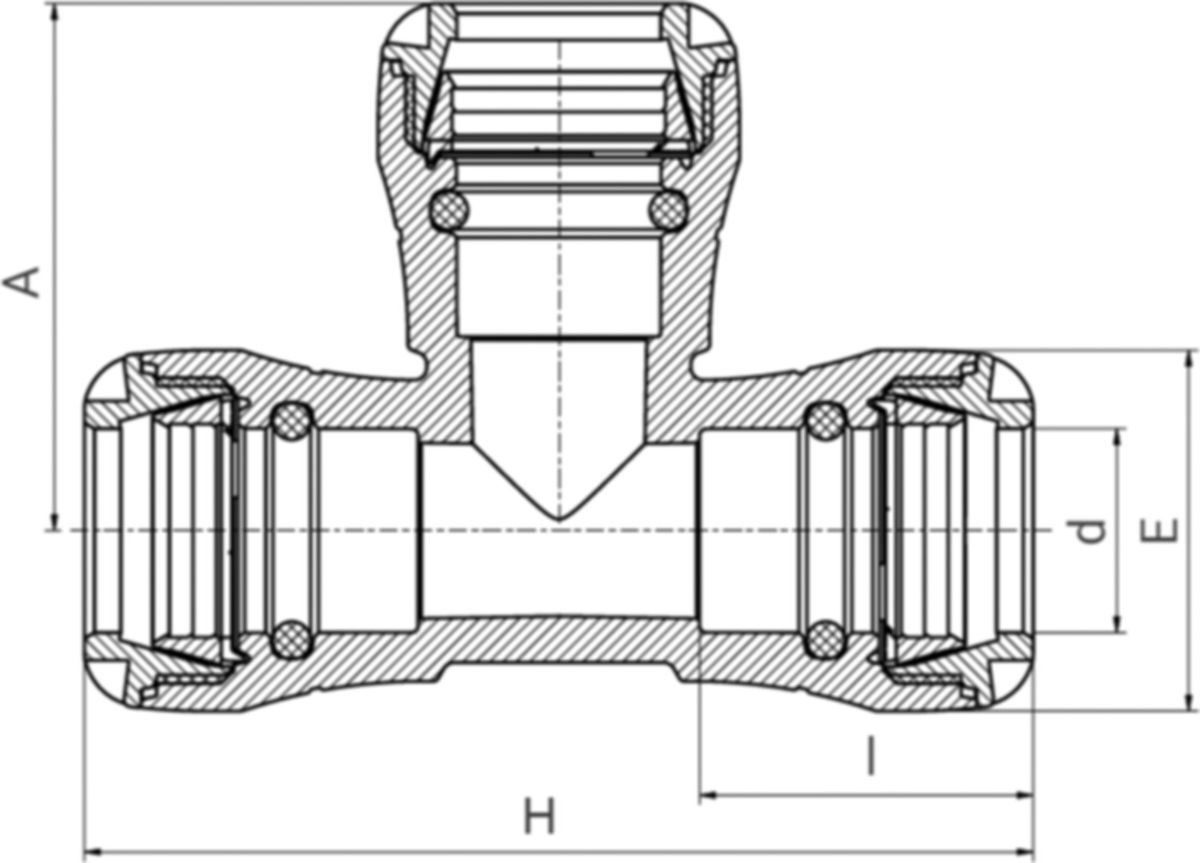 T-Stück 90° egal PLASSON - Typ 1004