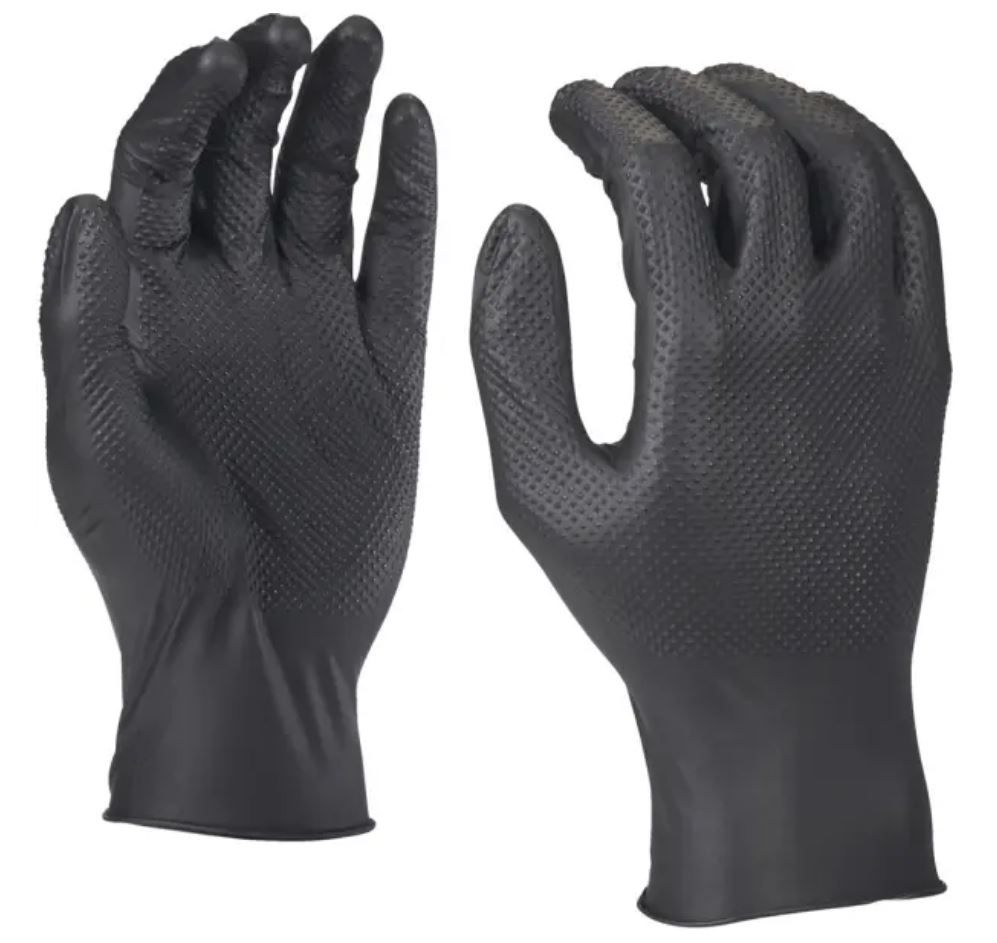Nitril-Einweghandschuhe Grip - Milwaukee, 50 Stk.im Pak.