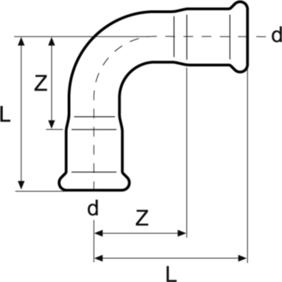 Bogen 90° C-Stahl - Eurotubi