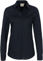 Bluse 1/1-Arm Perf. Gr. 2XL, schwarz - 50% Baumwolle, 50% Polyester