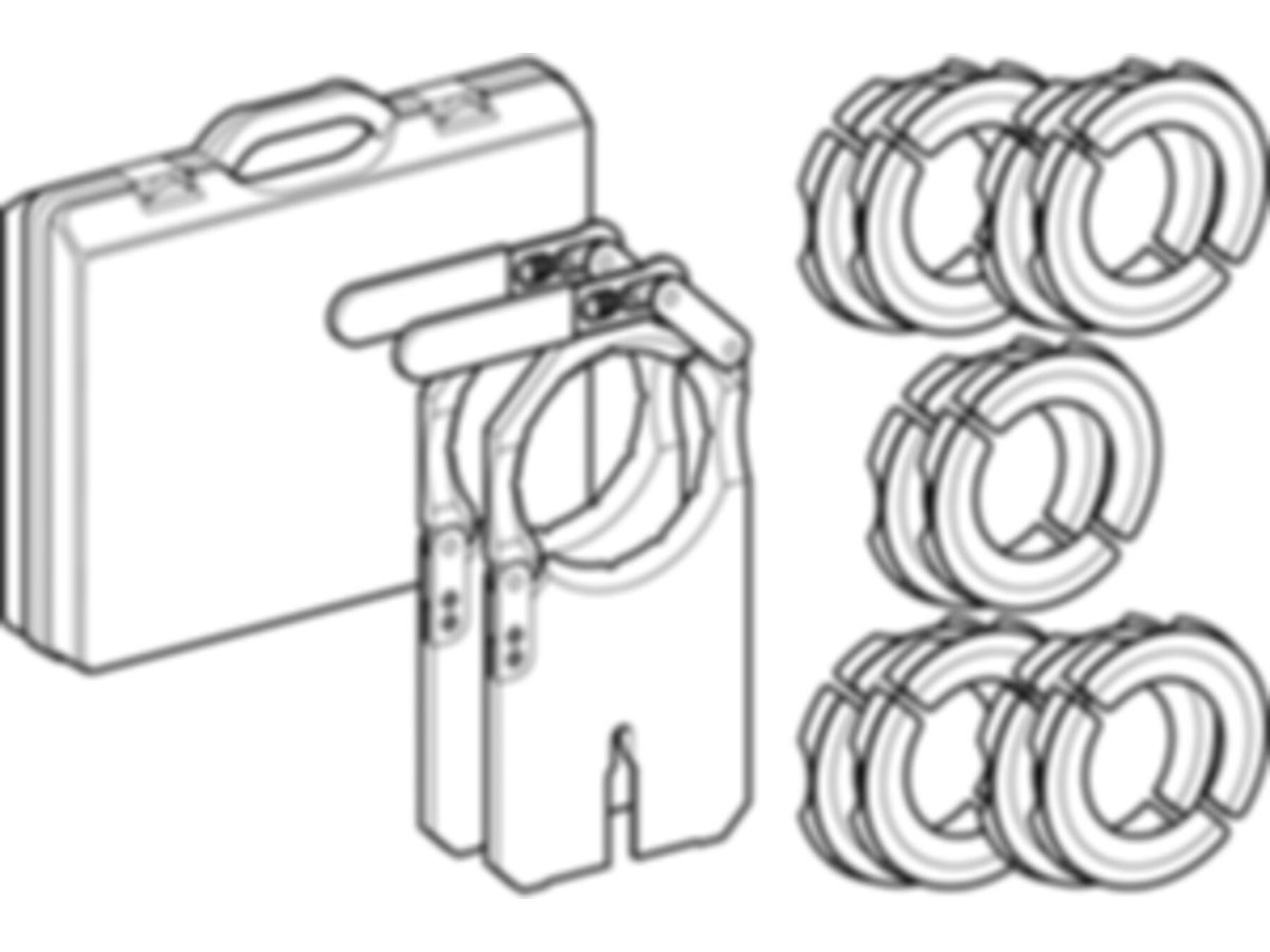 Einsatzbacken 50-90 und Aufspannplatten - 110 mm, mit Koffer