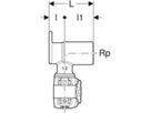 Eckanschlusswinkel 90° - GEBERIT FlowFit