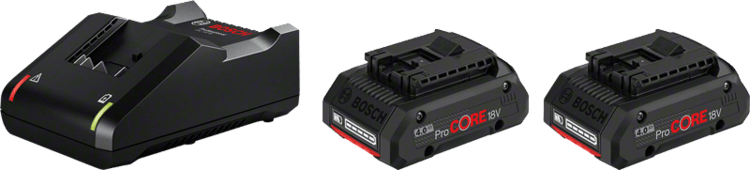 Akku-Starter SET Bosch GAL 18V-40 - in Karton 2 x 4.0 Ah. ProCORE