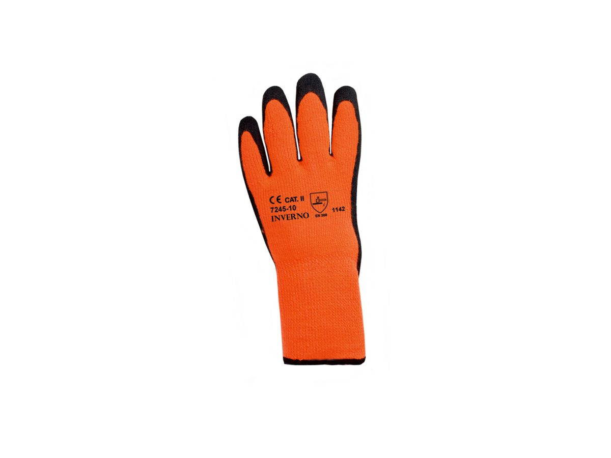Kälteschutzhandschuhe INVERNO Gr. 9 - leuchtorange, Acryl-Schlingengewirk