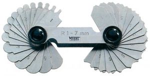 Radienschablone 16-tlg. - rostfrei 7.5-15