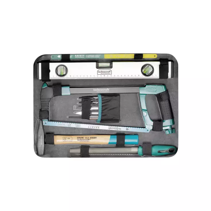 ABS-Werkzeugkoffer technocraft - PRO CHROME 185, 185 tlg.
