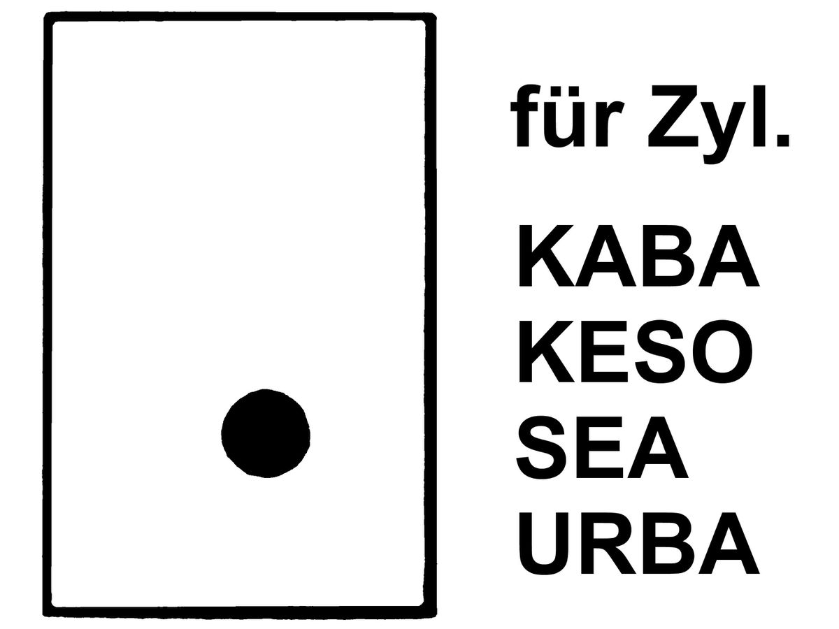 Drückerschloss f. Sicherheitszyl. Ø 22mm - für Rohr Ø33/48mm  (Schloss ohne Zyl.)