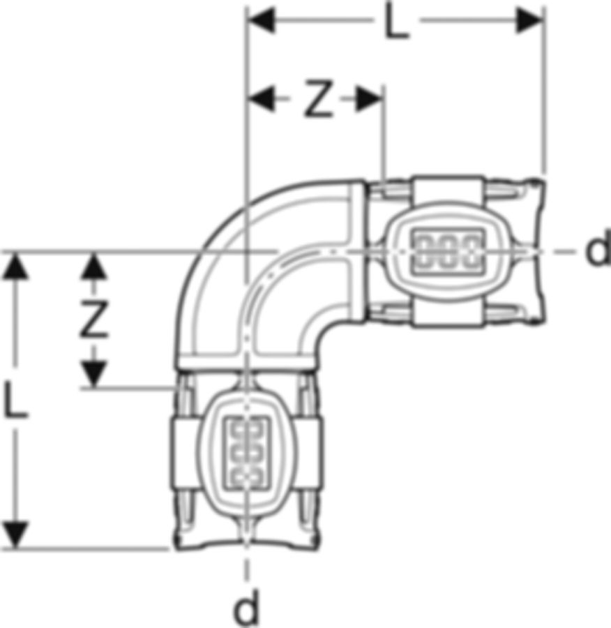 Bogen 45° / 90° - GEBERIT FlowFit