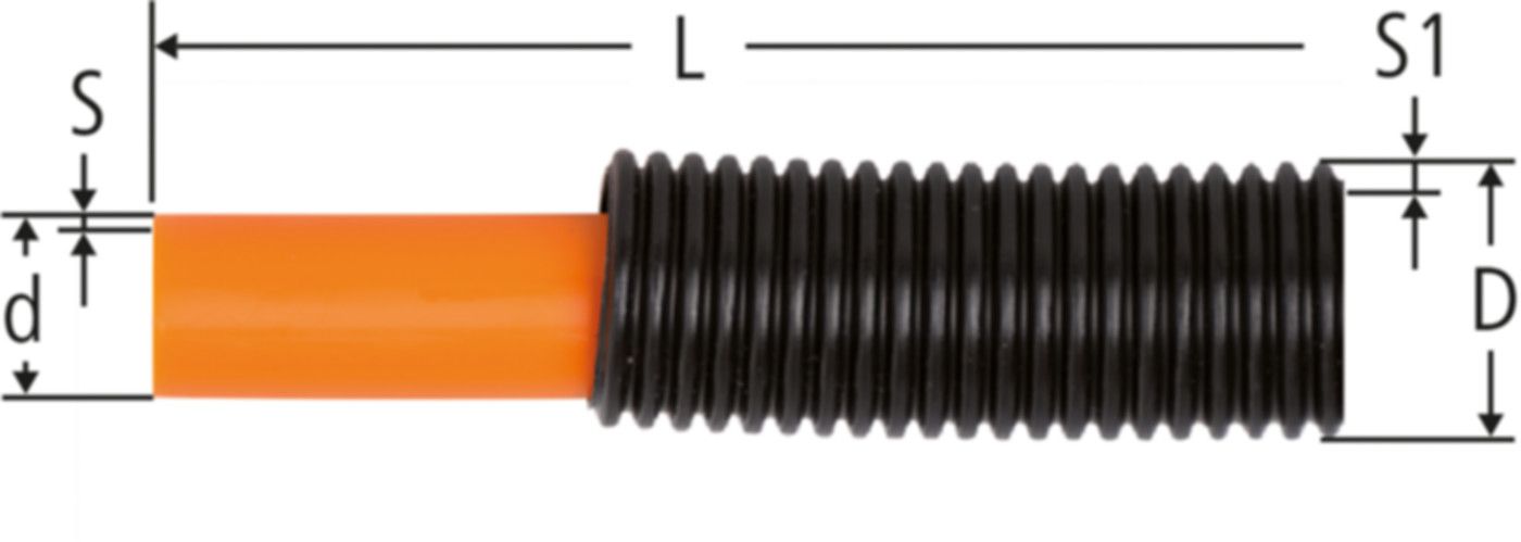 Optiflex Rohr flexibel mit Schutzrohr - PE-Xc-Rohr