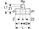 Mapress Therm T-Stück mit Innengewinde