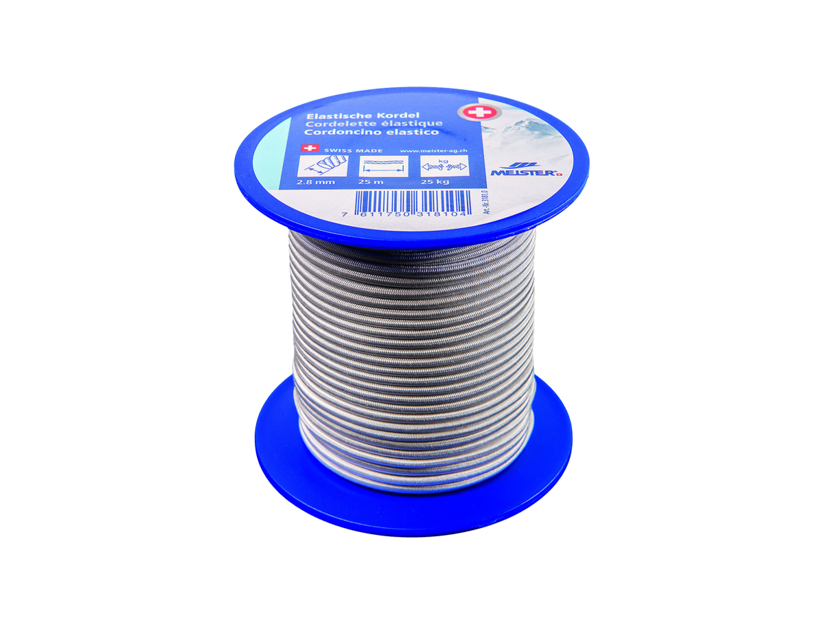 Elast. Seil 4mm/100m schwarz - Spule à 100m