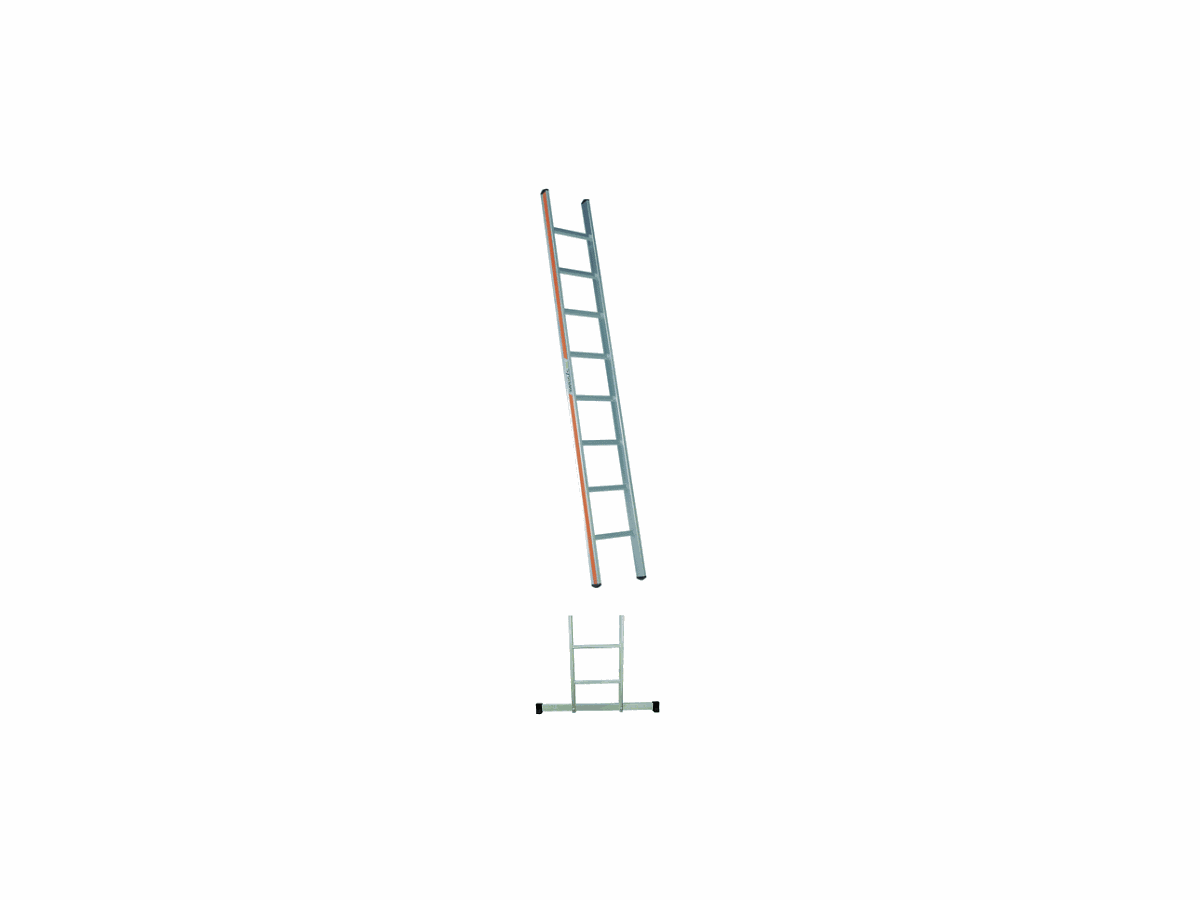 Anlegeleiter 6 Spr. Typ 180 - Länge 1.93 m Breite 0.37 m Holmprofil 70