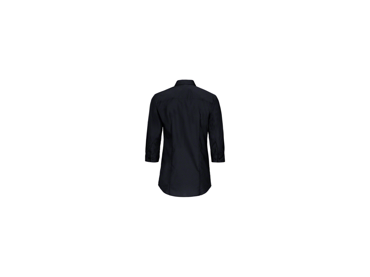Bluse Vario-¾-Arm Perf. Gr. XS, schwarz - 50% Baumwolle, 50% Polyester, 120 g/m²