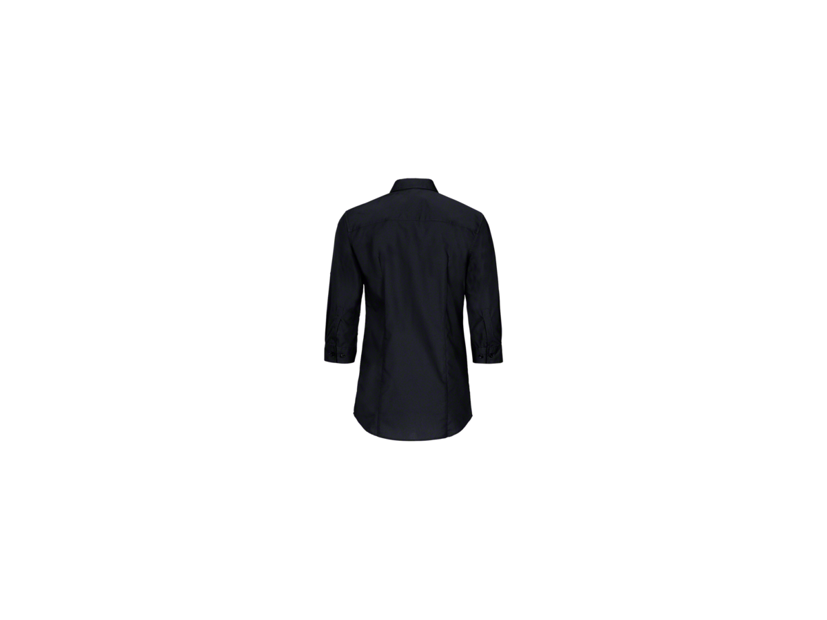 Bluse Vario-¾-Arm Perf. Gr. M, schwarz - 50% Baumwolle, 50% Polyester, 120 g/m²