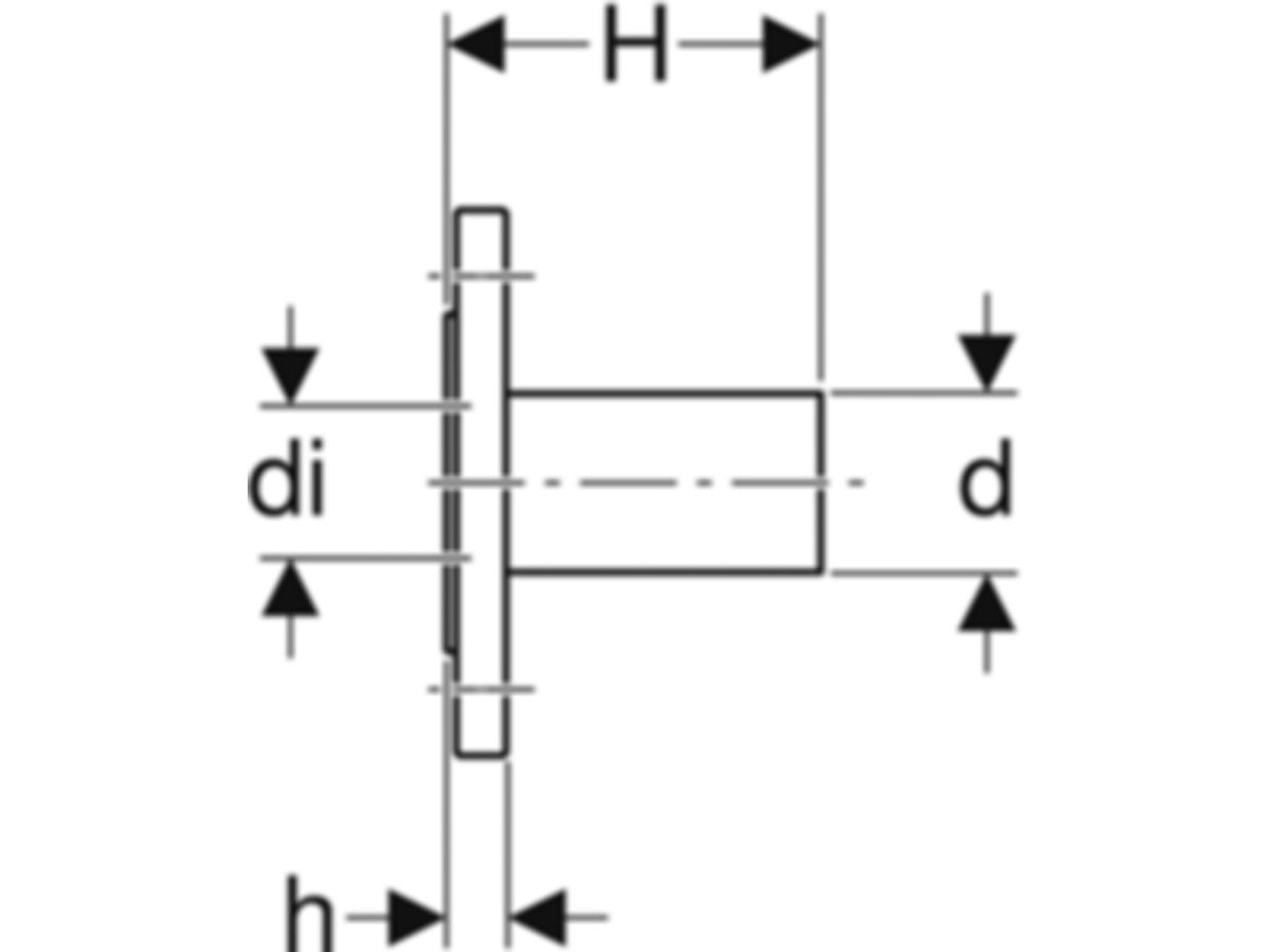 MPF-Flansch mit Steckende 54 mm - DN 50, PN 10/16