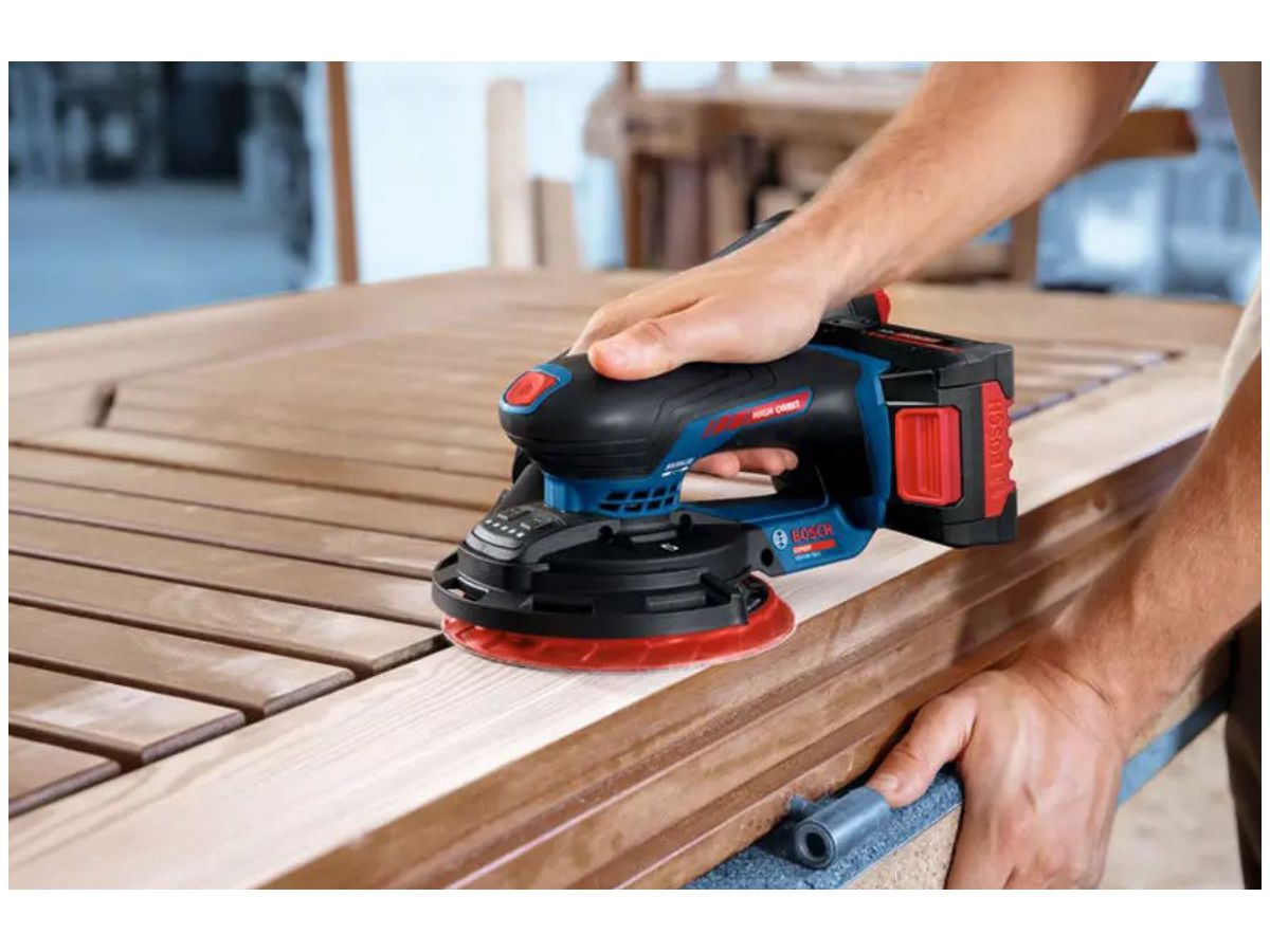 Akku- Exzenterschleifer 5mm Hub - Bosch, EXEX18V-150-5 (solo; L-boxx)