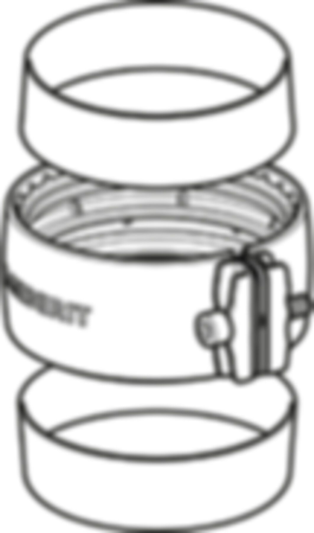 Geberit Silent Spannverbinder 110 mm - db20, für Fallleitung