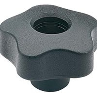 Sterngriffe Elesar VCT.FP Thermoplast - schwarz Messingbuchse mit Durchgangsgew.