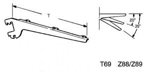 Winkelkonsolen 37 cm weiss