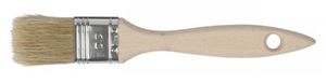 Lackierpinsel 30mm falbe - Borsten, roher Holzstiel