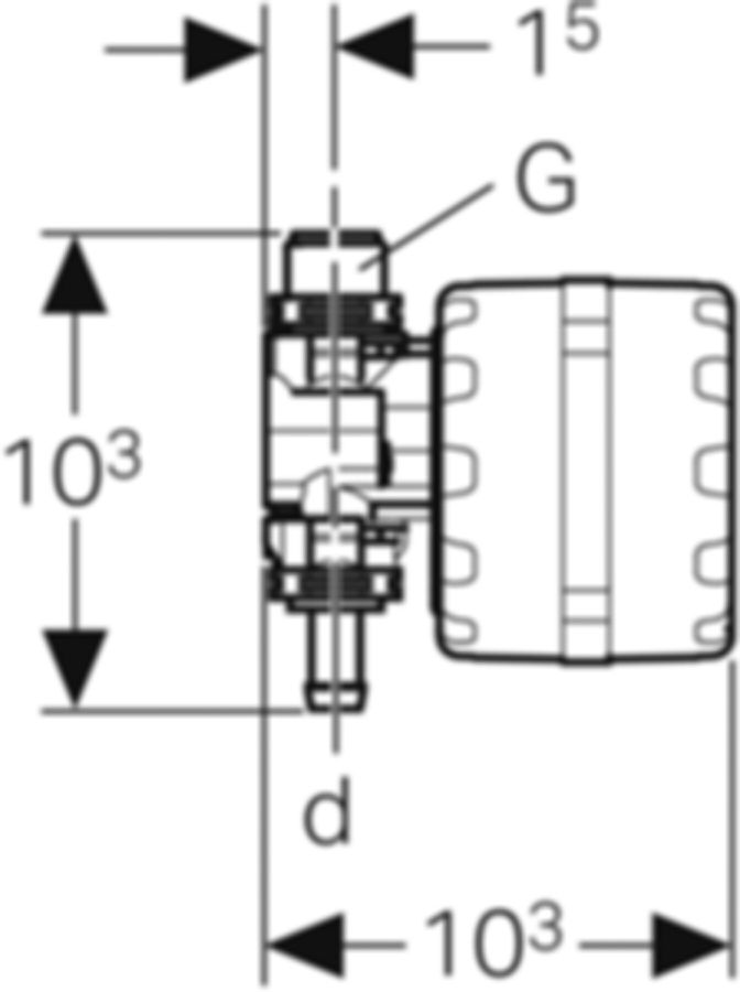 Geberit Hygienespülung Rapid: 1/2" - Steuerelement