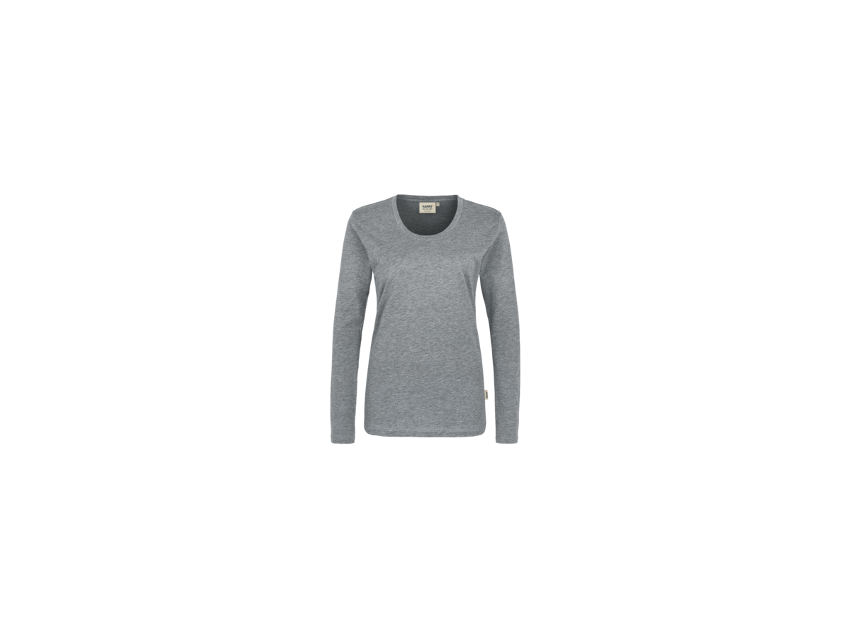 Damen-Longsleeve Classic 3XL grau mel. - 85% Baumwolle, 15% Viscose, 160 g/m²