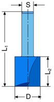 HS Nutfräser 25x16mm/6.35mm - JSO Fräser für Oberfräse Nr. 22 050