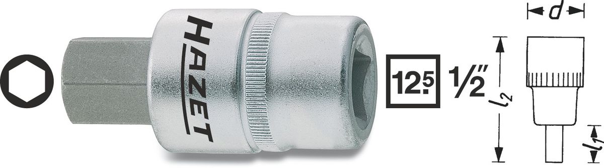 Schraubendreher Einsatz 986 HAZET - 1/2"