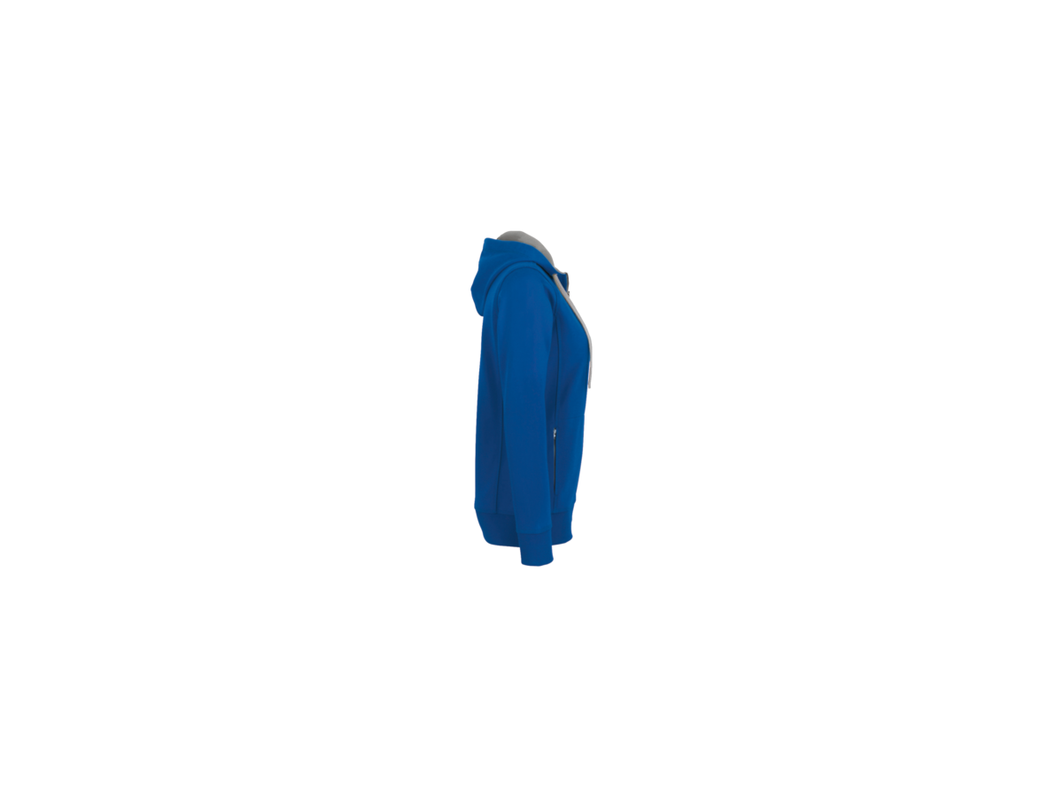 Damen-Kapuzenjacke Bonded 2XL - royalblau/silber, 75% PES/25% CO