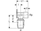 Anschlusswinkel 90° PushFit