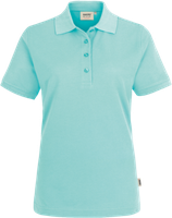 Damen-Poloshirt Perf. Gr. 2XL, eisgrün - 50% Baumwolle, 50% Polyester